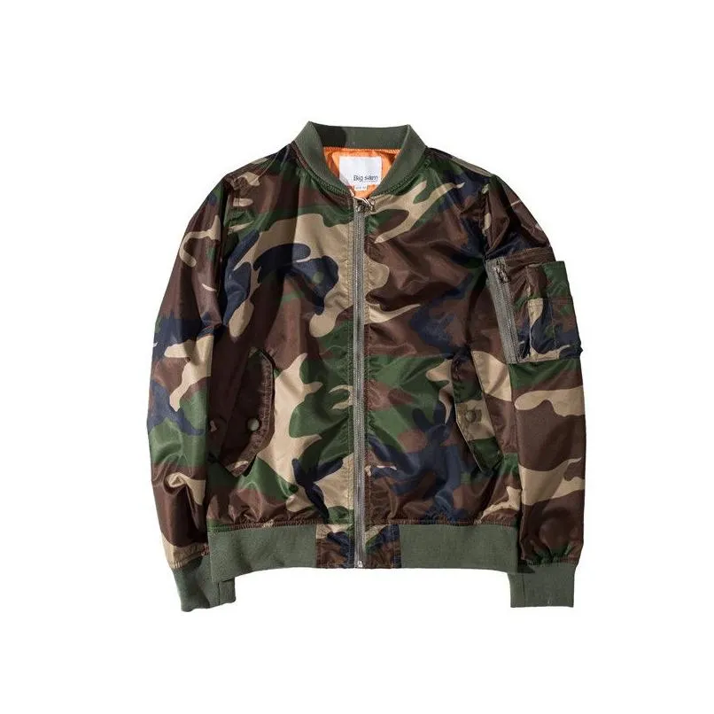Men`S Jackets Camouflage Mens Winter Coat Casual Panelled High Street Jacket Athletic Thin Hip Hop Windbreaker Asian Size Drop Deliver Dhcyu