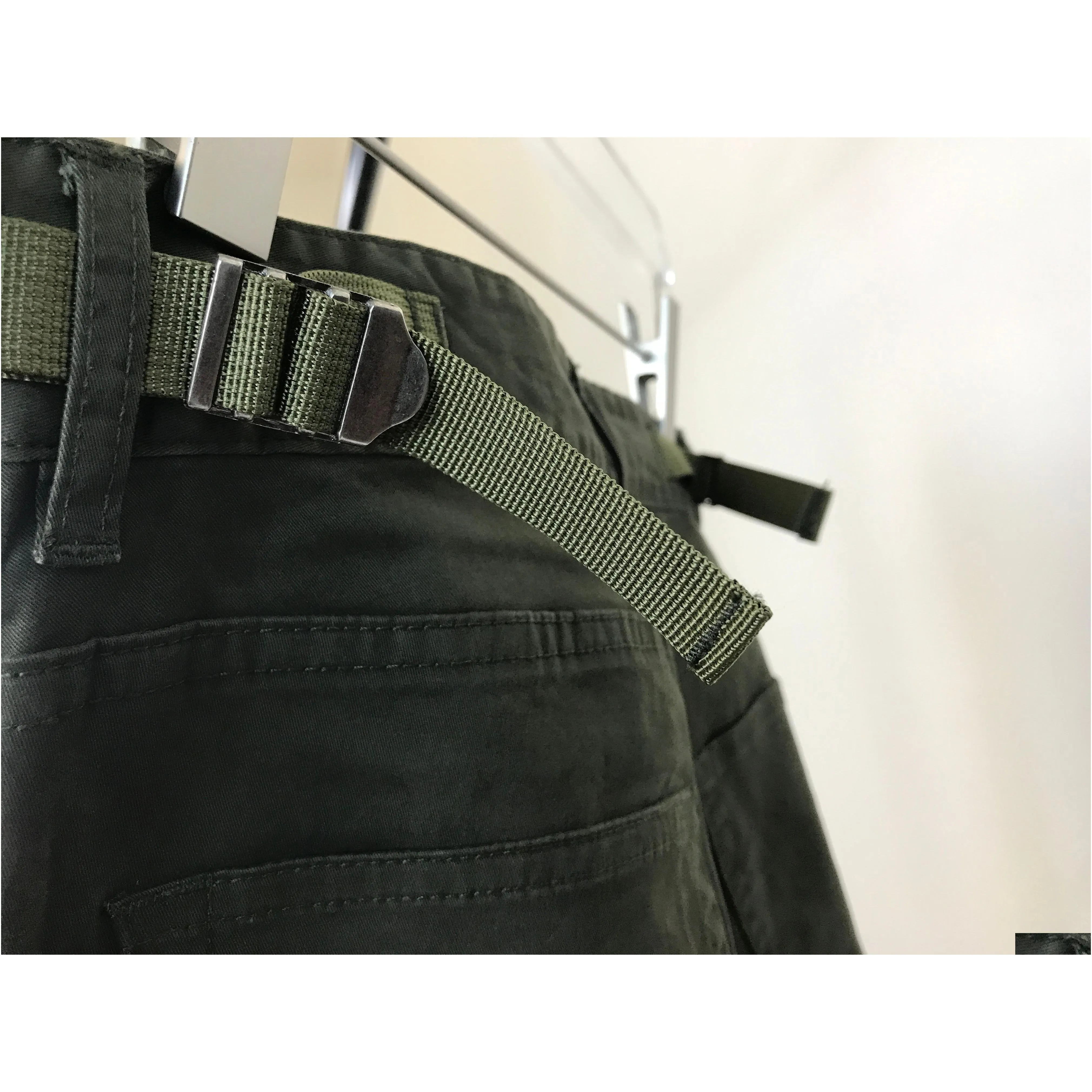 Men`S Pants Army Green Mens Vujade Cargo Pocket Ribbon Overalls Straight Casual Fashion Fitness High Street Drop Delivery Apparel Clo Dhcy3