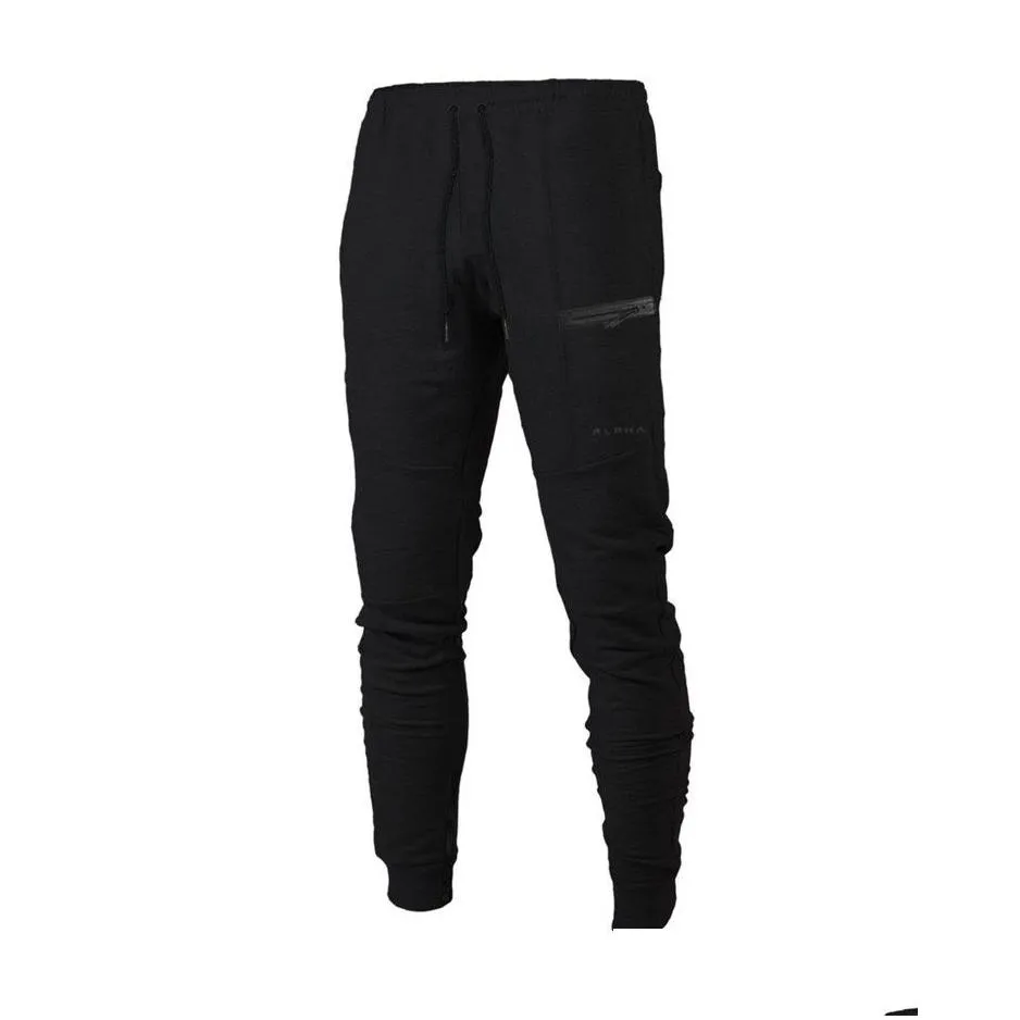 Men`S Pants Mens Jogger Muscle Brother Sweatpants Male Casual Solid Color Pencil Gym Athletic Trouser Drop Delivery Apparel Clothing Dh1H4