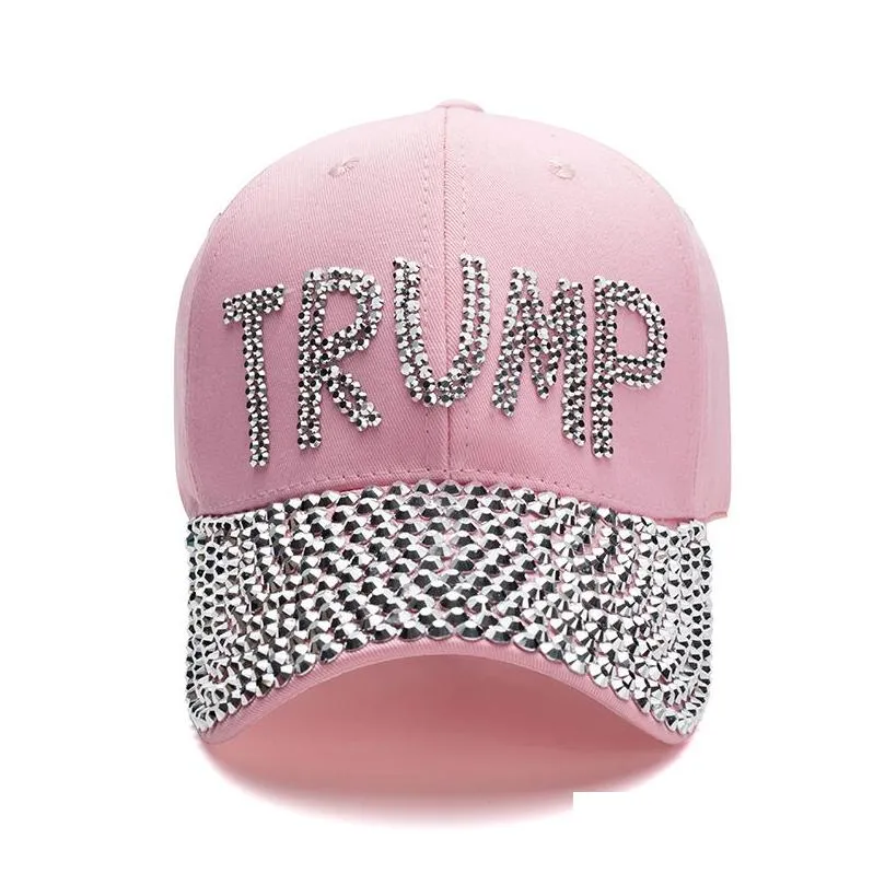 Ball Caps 2024 Usa President Election Party Hat For Donald Trump Biden Keep America Great Baseball Cap Rhinestone Snapback Hats Men Dr Dhqt5