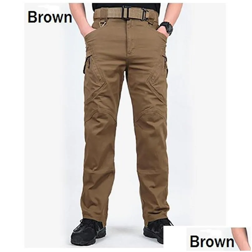 Men`S Pants Ix9 City Tactical Men Cargo Workwear Clothes Trousers Sport Many Pockets Stretch Cotton Track Y Drop Delivery Apparel Clo Dhkg4