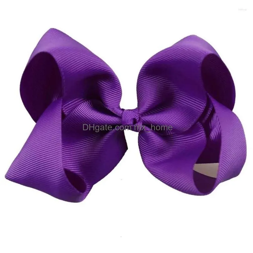 Hair Accessories Cn 100Pcs/Lot 5 Colorf Solid Ribbon Bow With Clips For Girls Kids Hairpins 40 Colors Drop Delivery Baby Maternity Dh054