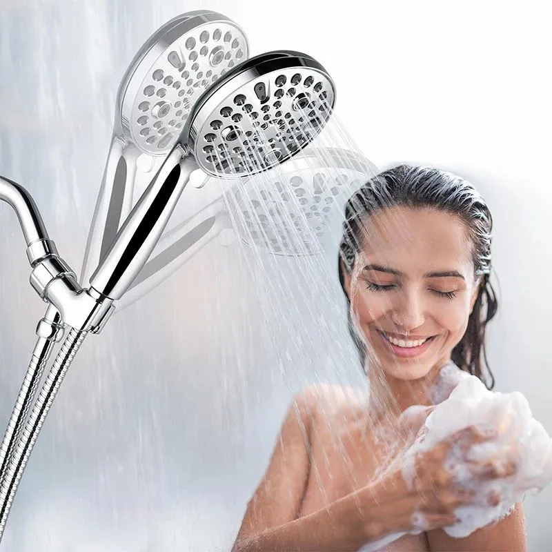 Sets 10mode High Pressure Handheld Shower Head with  Cleaning Sprayer Water Saving Bathroom Showerhead with Hose, Holder