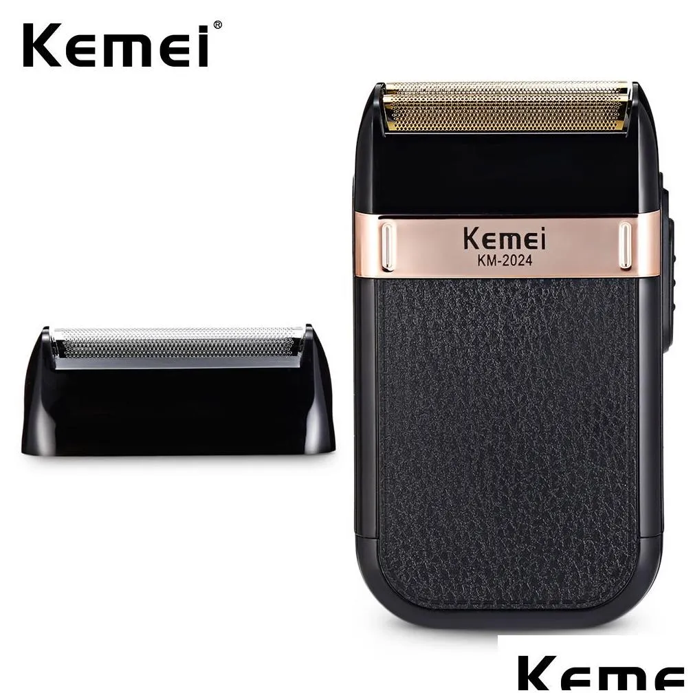Kemei shaver men039s beard trimmer wet and dry dual blade reciprocating electric shaver hair clipper black USB charging 5 DOUQb7308942