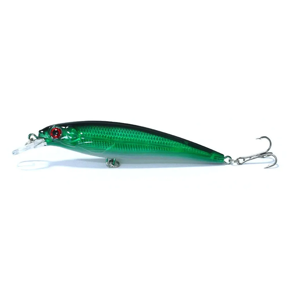 50pcs/lot Laser Minnow fishing Lures Hard bait Stick bait 11CM 13.4G 4# hooks popular fishing lures 8 colors (MI027)