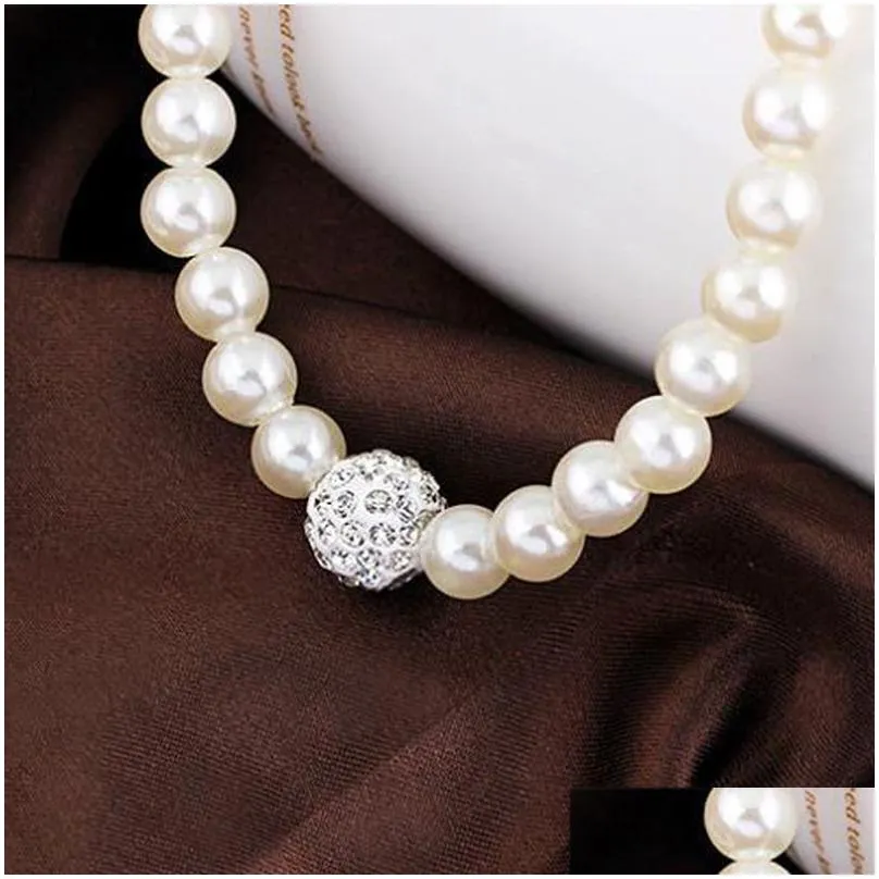 Pendant Necklaces Isang Trendy Elegant Pearl Wild Fashion Designer Jewelry Set Womens Necklace Bracelet Earrings Bridal Drop Delivery Dhjbw