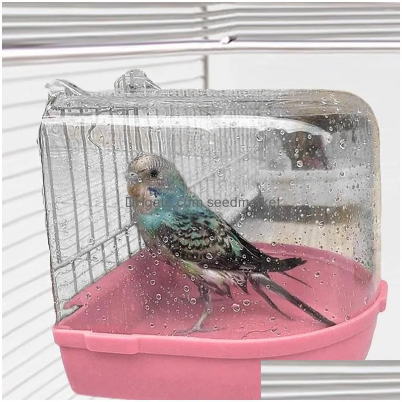 other bird supplies pet bath box canary budgerigar hanging cockatiel lovebirds cage accessories birds parrot house shower