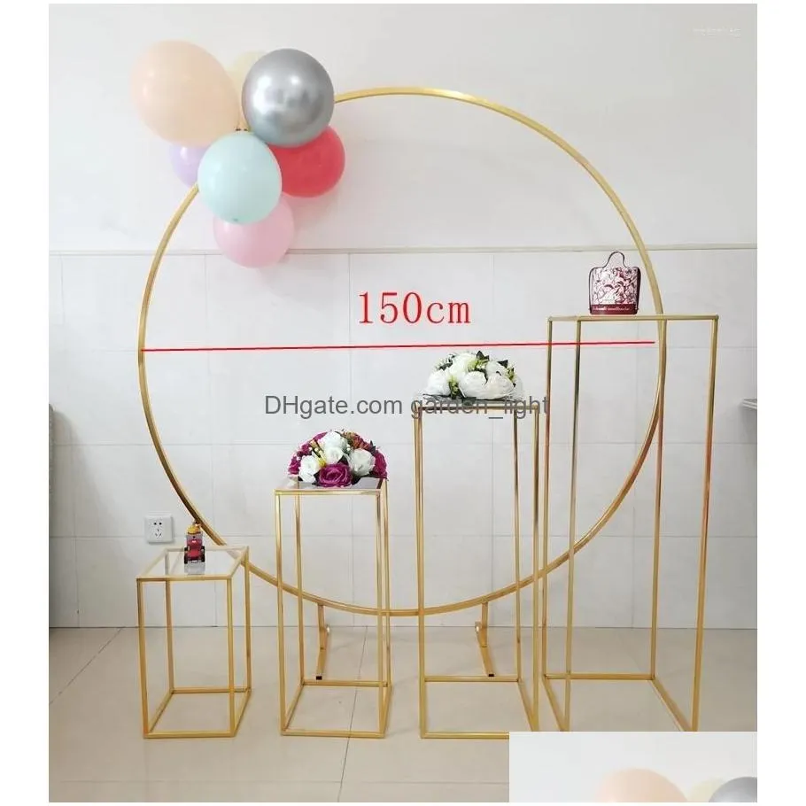 Party Decoration Wedding Arch Flower Plinth Pillar Cake Stand Balloons Craft Billboard Display Rack For Birthday Backdrops Drop Deli Dhvpa