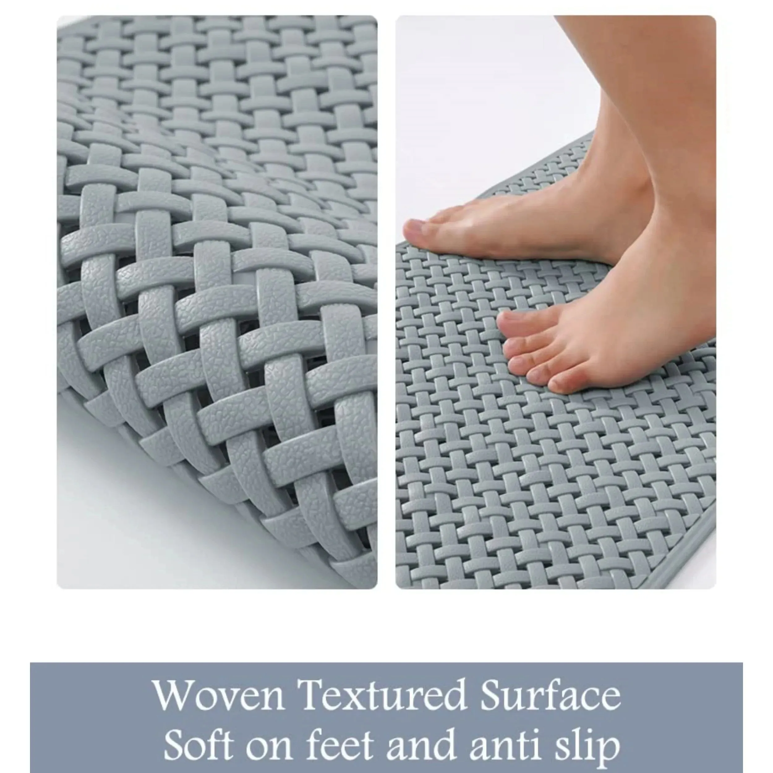 Mats New Nonslip Bath Mat with Suction Cup and Drain Hole Soft Machinewashable Shower Mat Nonslip Bath Mat Suitable for Children`s