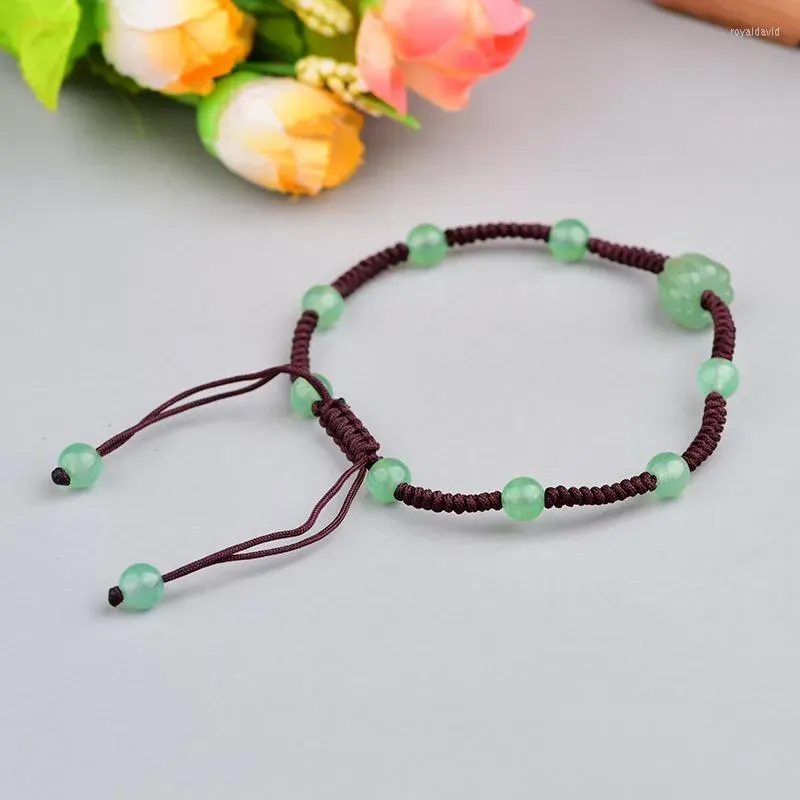 Anklets Jade Beaded For Women Accessories Charms Designer Jewelry Green Chinese Gifts Man Fashion Vintage Men Natural Stone