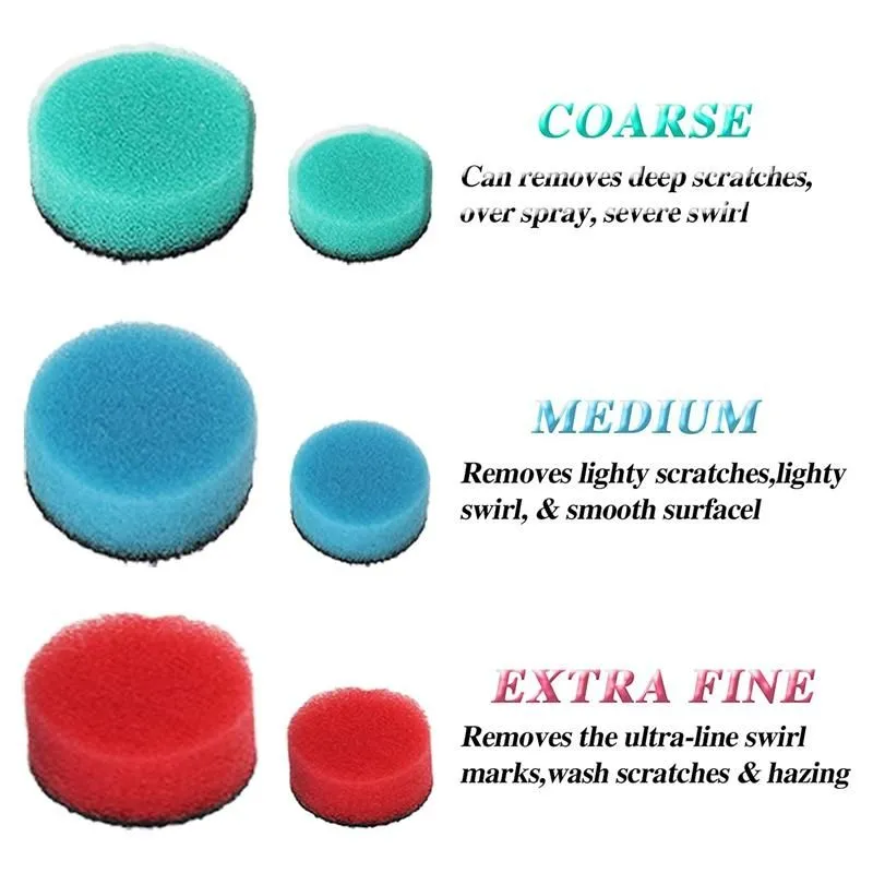 Vehicle Protectants Mini Buffing Polishing Pads Detail Polisher Tool With 1 Flexible Shaft AttachmentCare