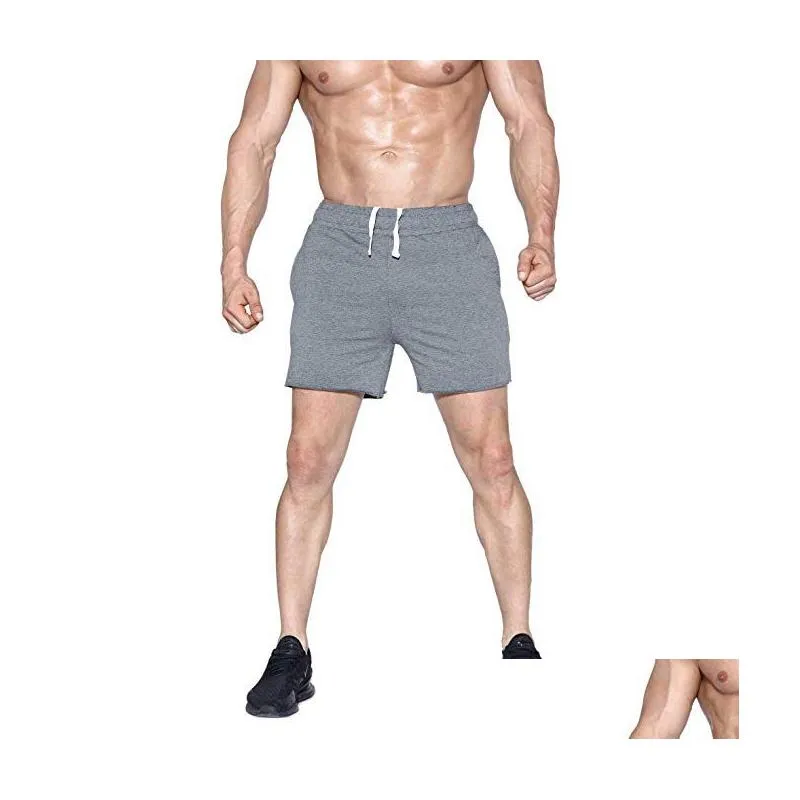 Men`S Pants Mens Shorts Pour Hommes Active Jogging Summer Fitness Loose Short European Drop Delivery Apparel Clothing Dhp4W