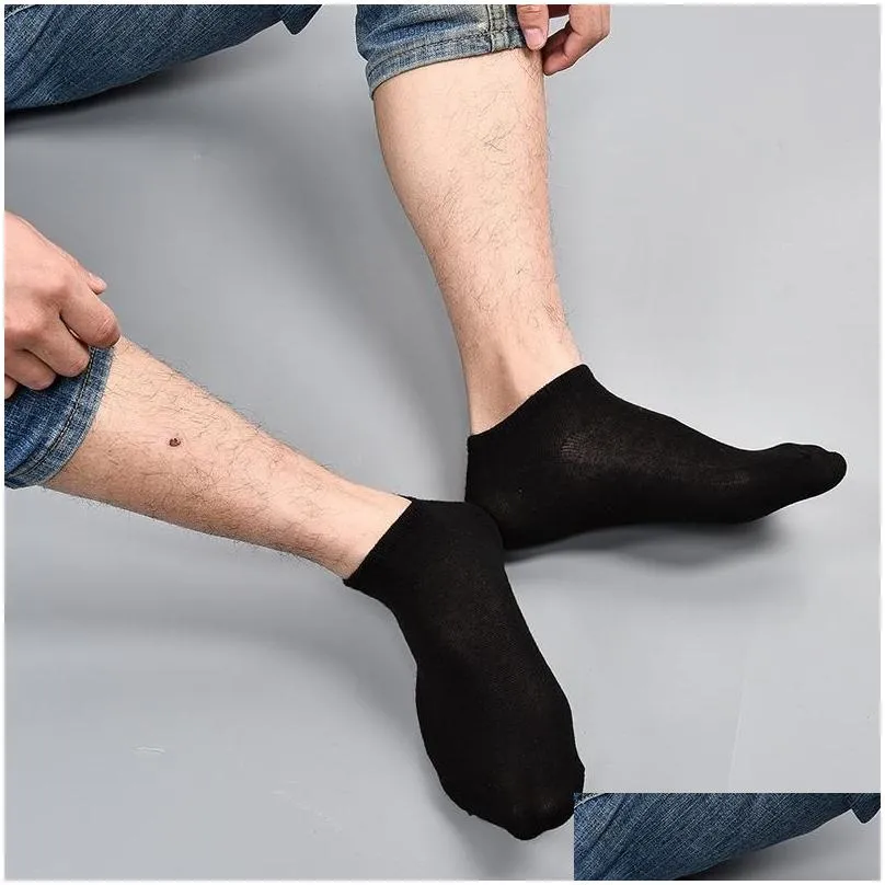 Men`S Socks 4/8/12Pcs Men Cotton Short Breathable Ankle Invisible Boats Low Cut Sport For Casual Sock Drop Delivery Apparel Underwear Dhl2R