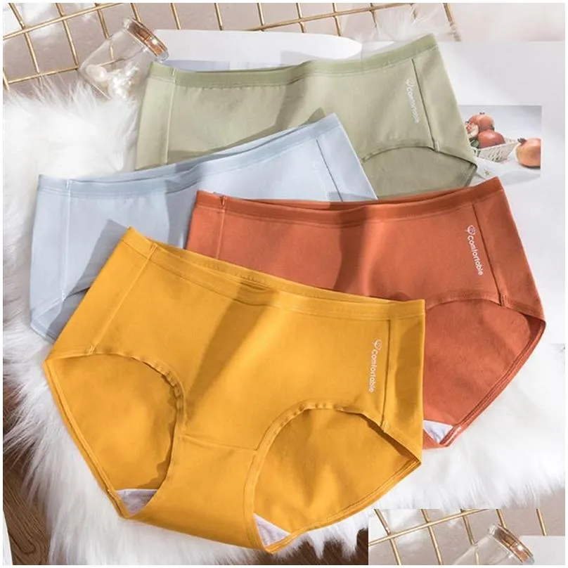 Women`S Panties Womens Mticolor Cotton For Women Fashion Y Letter Seamless Brief Underpants Ladies Gifts Soft Underwear M-Xl Drop Del Dhgb3