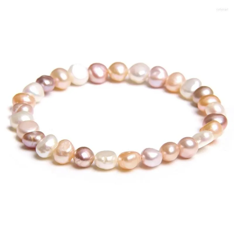 Strand Natural Freshwater Pearl Bracelets For Women Charm Elegant Handmade Baroque Bracelet Jewelry Wedding Wholesale