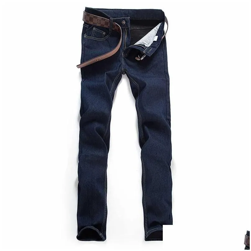 Men`S Jeans Mens 2021 Spring High Quality Straight Denim Casual Men Long Pants Trousers Classical Jean Drop Delivery Apparel Clothing Dhloe