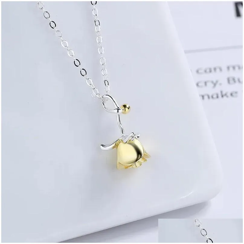 Pendant Necklaces 100% 925 Sterling Sierjewelry Good Luck Square Heavy Choker Necklace For Men Drop Delivery Jewelry Pendants Dhtdc