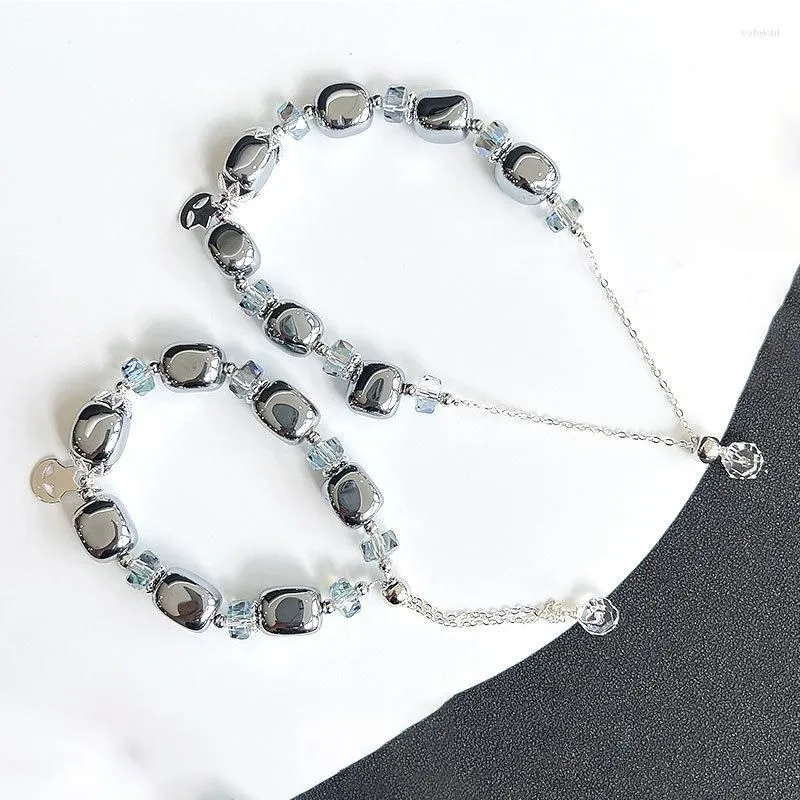 Strand Wholesale Terahertz Natural Stone Bracelet With Shape Beads Bracelets For Women Trend Design Energy Crystal Fashion Jewelry