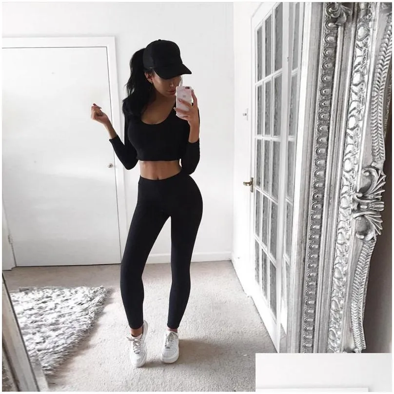 Two Piece Dress Womens Sets Hoodie Cake Tracksuits New Style Fitness Plover Ventilate Mticolor Pure Color Summer Time Drop Delivery A Dhlty