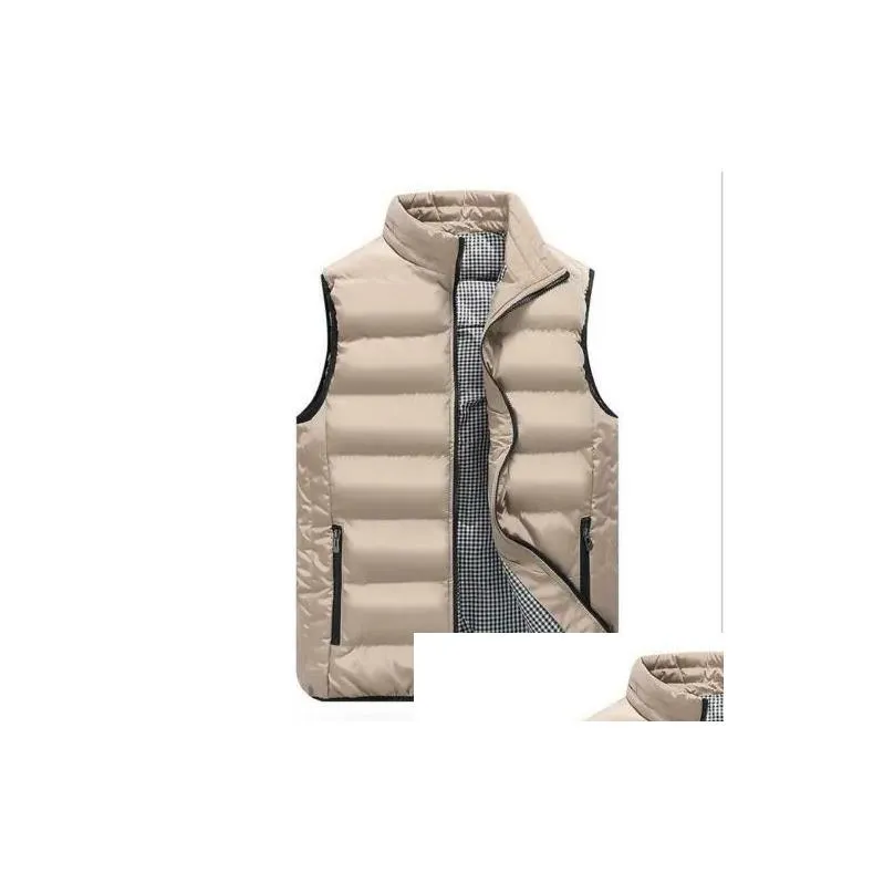 Men`S Vests Mens Fashion Men Vest Winter Body Warmer Sleeveless Waistcoat Shooting Fishing Jacket Tank Top Streetwear Drop Delivery Ap Dh4Ph