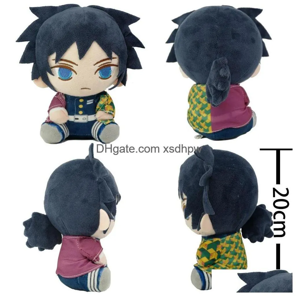 20cm cartoon anime demon slayer toys kazuma tanjiro nidouzi hand do plush toy kids favorite gift