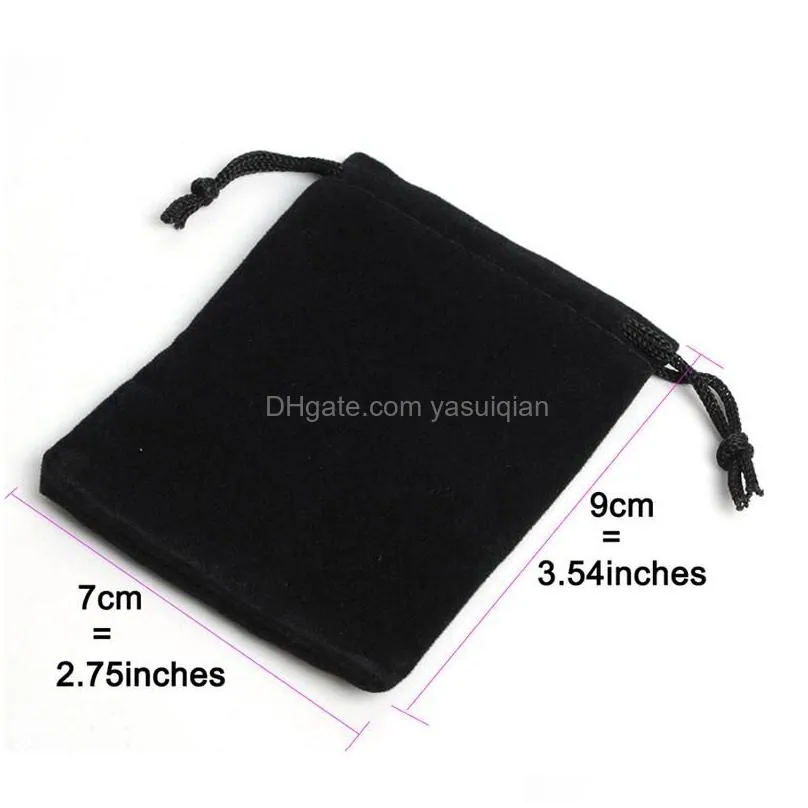 Jewelry Pouches, Bags Best Quality 7X9Cm Veet Pouch Gift Present Package Fit For Necklace Bracelet Earring Cloth Bag Drop Delivery Pac Dhylv