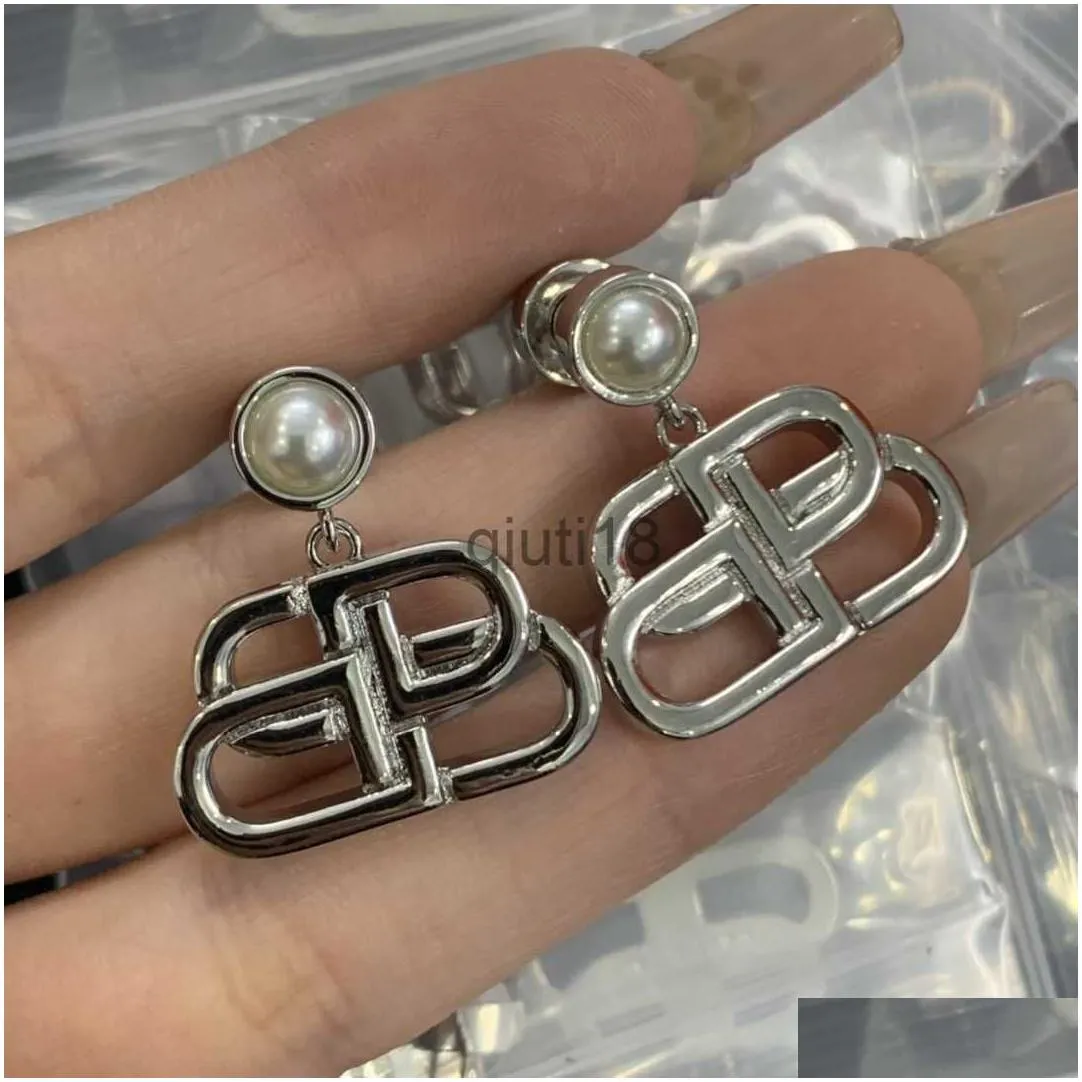 Stud Double B letters Pearl Earring studs Brand Pendant shiny non-fading Chandelier Earrings Women Men Ear studs Designer Jewelry BBE2 --02