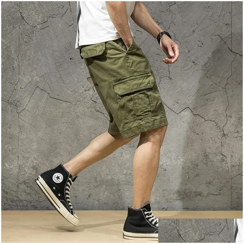 Men`S Shorts Mens Camouflage Cargo Sweatshorts Sweat Pants Man Fashion Brand Pure Cotton Trendy Sports Pirate Loose Casual Pant Drop Dh7Rq