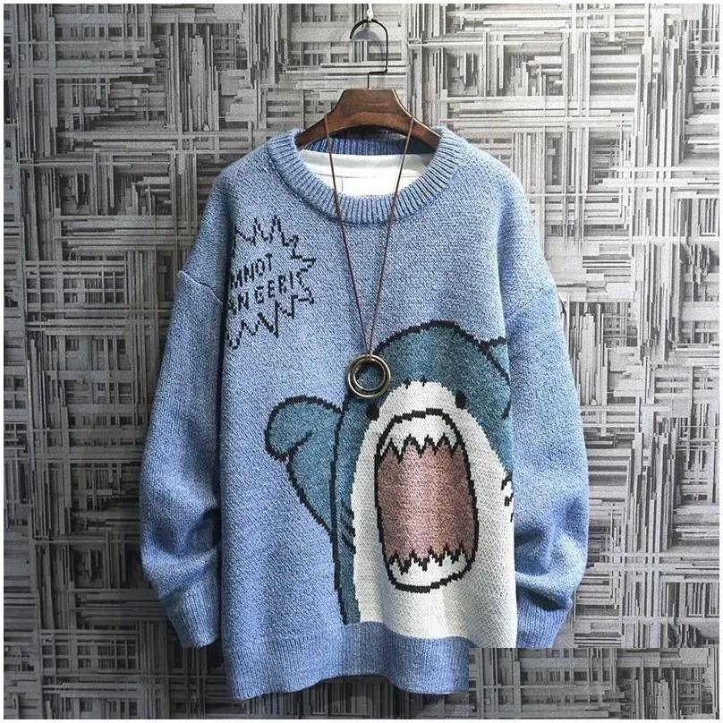Men`S Sweaters Mens Winter Men Casual Cute Pattern Trendy Slim O-Neck Long Sleeve Woolen Warm Plovers 2021 Clothing D97 Drop Delivery Dhooa