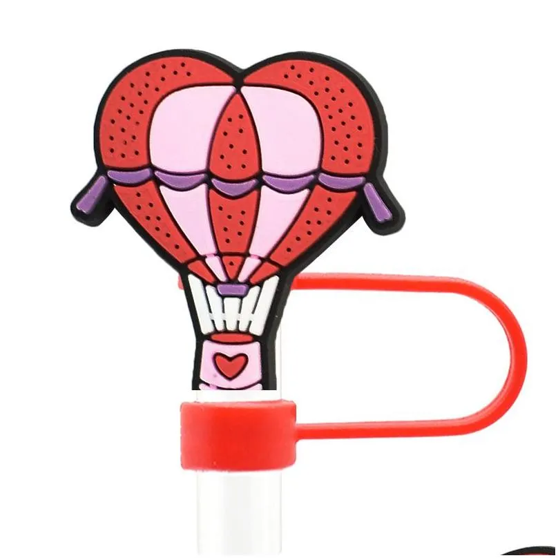  lovers 10mm straw cover straw cap pvc soft rubber personality party decoration dustproof straw sleeve cap