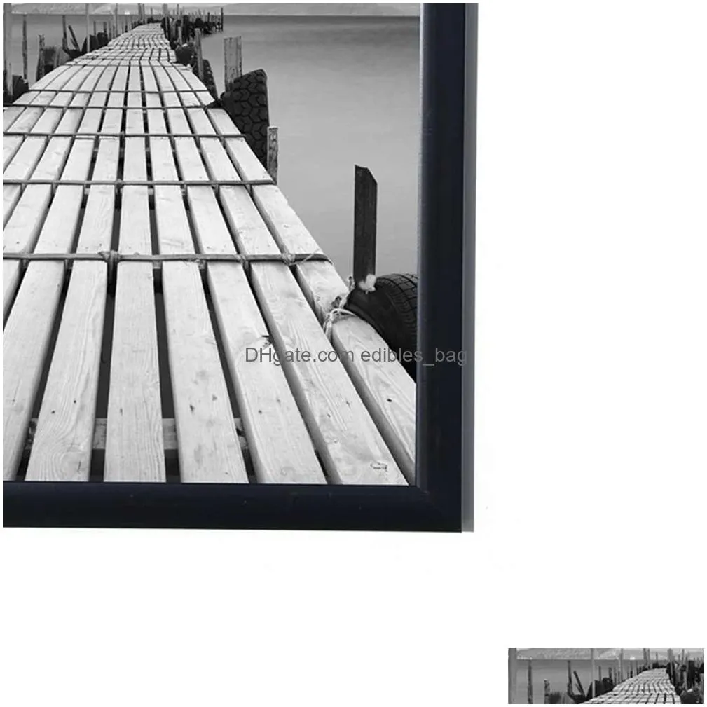 frame 21x29.7 cm black simulation wood table wall p o frame hardboard back with glass for a4 p os picture certificates album decor