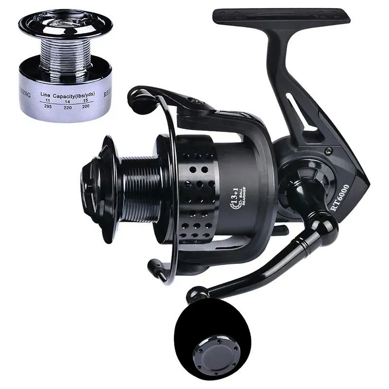 Double-line Cup RT2000-7000 Series 13 1BB All Metal Rocker Arm Without Clearance Sea Fishing Tackle Reel Baitcasting Reels