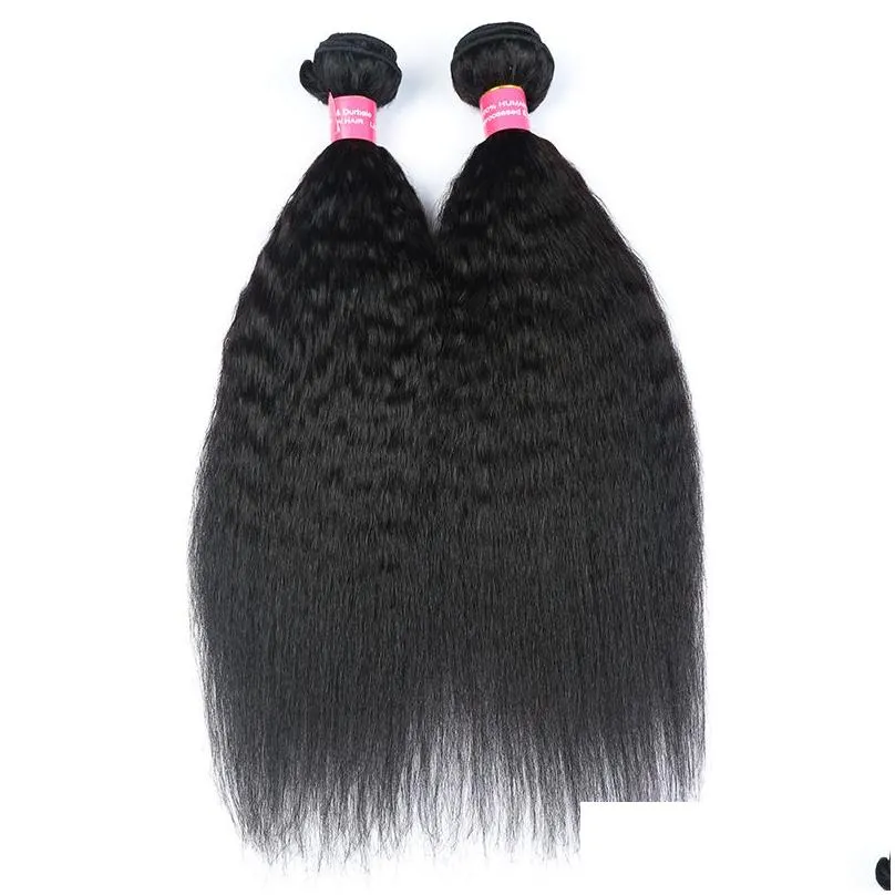 8A Peruvian Kinky Straight Virgin Human Hair Weave 100 Unprocessed Peruvian Virgin Hair 3 Bundles Deal Remy Hair Weft4300940