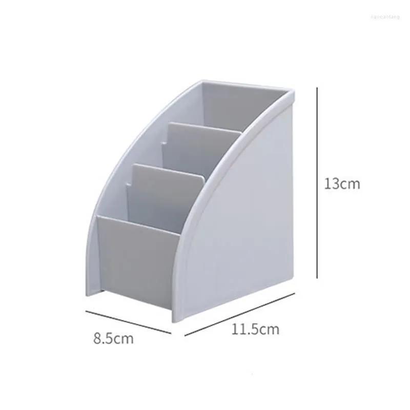 Storage Boxes 3 Grid Remote Control Box Cosmetics Desktop Case Stand Holder Home Office Stationery Phone Organizer