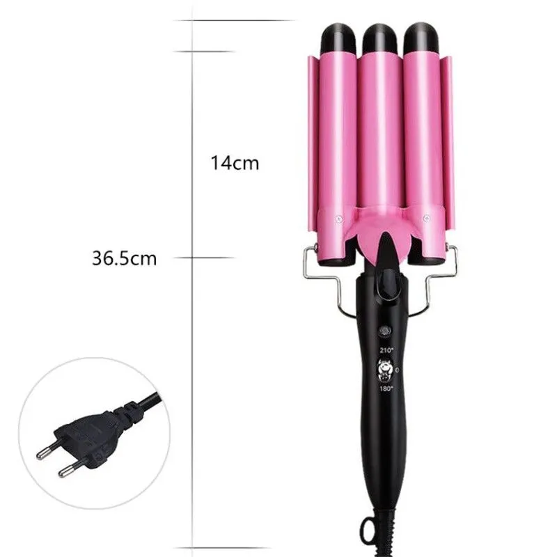 110-220V Professional Ceramic Curling Irons Triple Barrel Hair Curler Waver Egg Rolling Styling Tools Styler Wand Curl Iron Rizador De Pelo Con Forma De