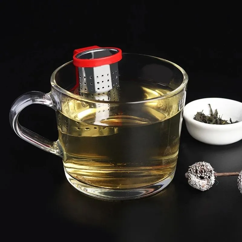 1pcs Stainless Steel Tea Infuser With Handle Hanger Tea Diffuser Strainer Herbal Spice Filter Drinkware Teas Accessories