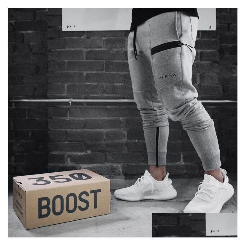 Men`S Pants Mens Jogger Muscle Brother Sweatpants Male Casual Solid Color Pencil Gym Athletic Trouser Drop Delivery Apparel Clothing Dh1H4