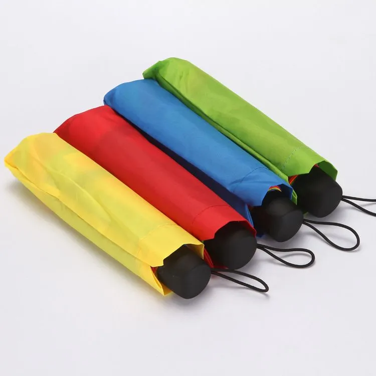 Portable Rainbow Foldable Umbrella Women Men Non-automatic Creative Folding Adults Children Hanging Sunny And Rainy Advertising Umbrellas Gift