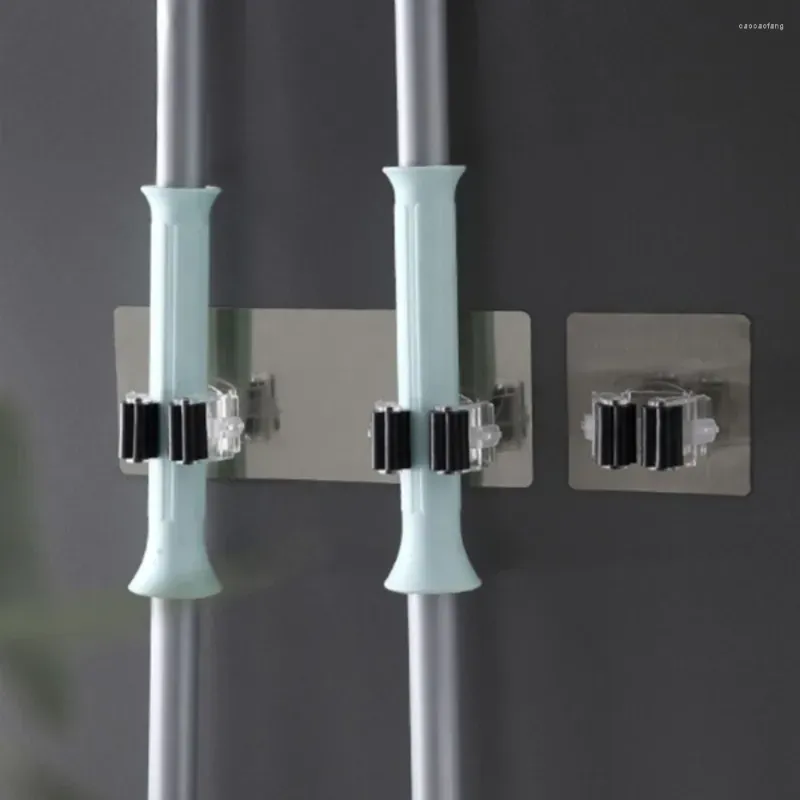 Hooks Bathroom Waterproof Hook Self-Adhesiv Multi-Purpose Mop Holder Wall Mounted Organizer Rack Brush Broom Hanger Kitchen