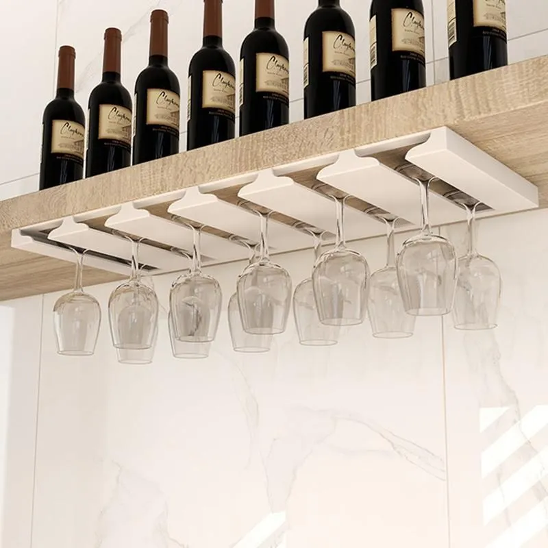 Organization Stainless Steel Red Wine Glass Cup Rack Goblet Storage Rack Wine Glasses Holder Kitchen Bar Stemware Hanging Rack Under