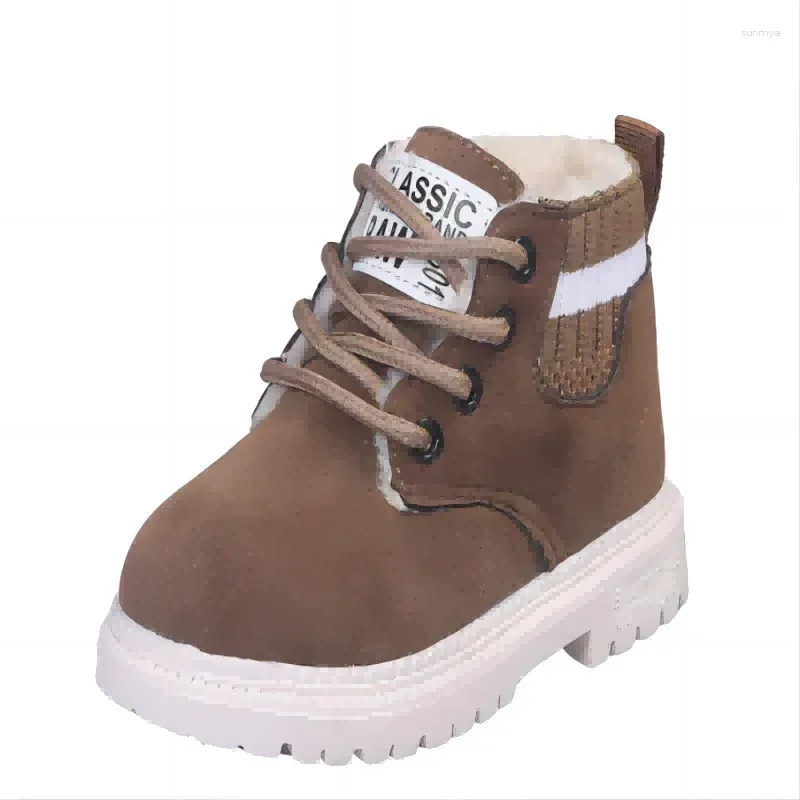 Boots Children Casual Shoes Autumn Winter Boys Fashion Leather Soft Antislip Girls 21-30 Sport Running