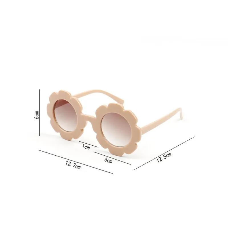 Vintage Kids Sunglasses Child Sun Glasses Round Flower Gafas Baby Children UV400 Sport Sunglasses Girls Boys Cute Gifts Fashion