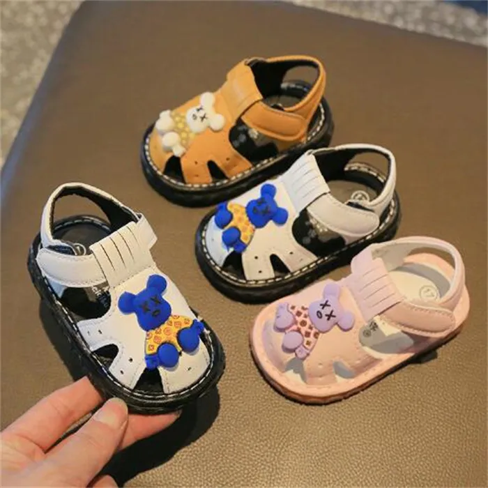 Fashion Luxury Newborn Sandals Boys Girls First Walkers Baby Toddler Kids Shoes Summer Soft Bottom Breathable Sports Little Baby Shoes