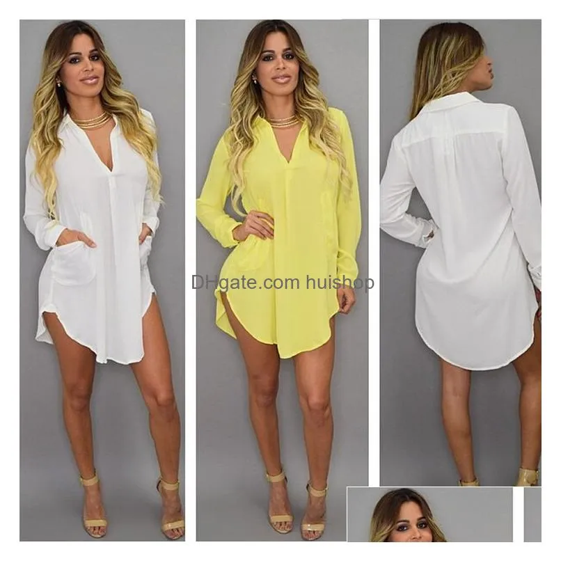 summer sexy v neck short beach dress chiffon white mini loose casual t shirt dress plus size women clothing