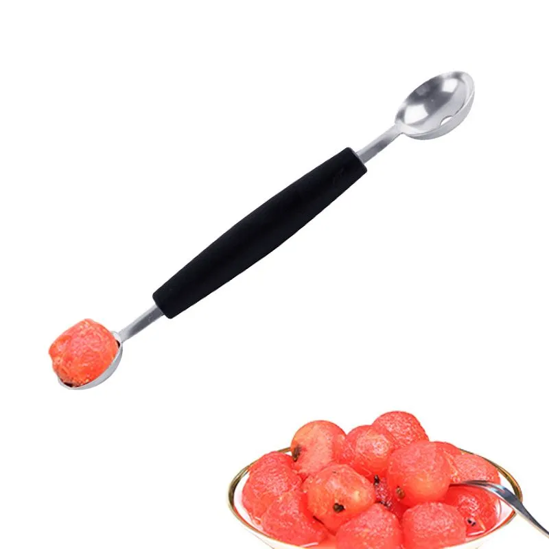 Stalinless Steel Double-end Melon Baller Scoop Fruit Spoon Ice Cream Sorbet Cooking Tool kitchen accessories gadgets