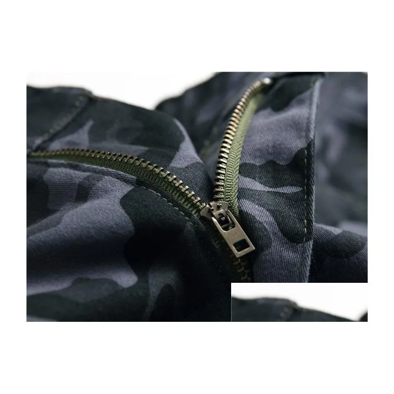 Men`S Jeans Mens Overalls Camouflage Stretch Slim Fit Long Denim Blue Hip Hop Pants Pencil For Male Drop Delivery Apparel Clothing Dheur