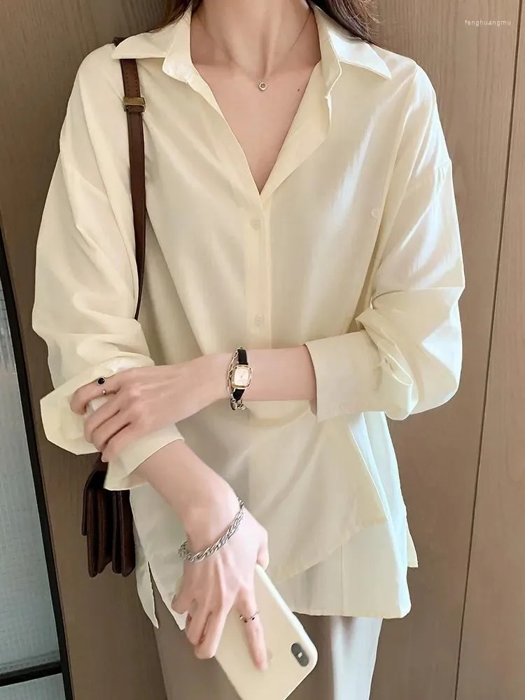 Women`s Blouses Little  Long Sleeved Shirt For Women Spring 2024 Hong Kong Style Foreign