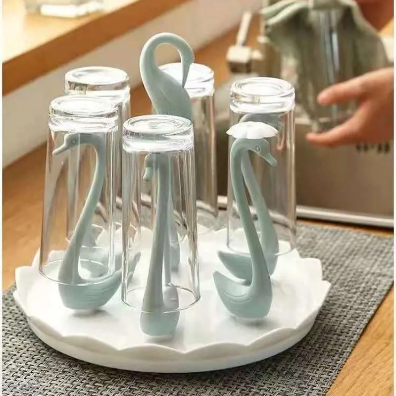 Organization Cup Drain Rack Highvalue Tray Water Cup Rack Home Creative Storage Drain Cup Rack New Glass Rack Kitchen Organizer