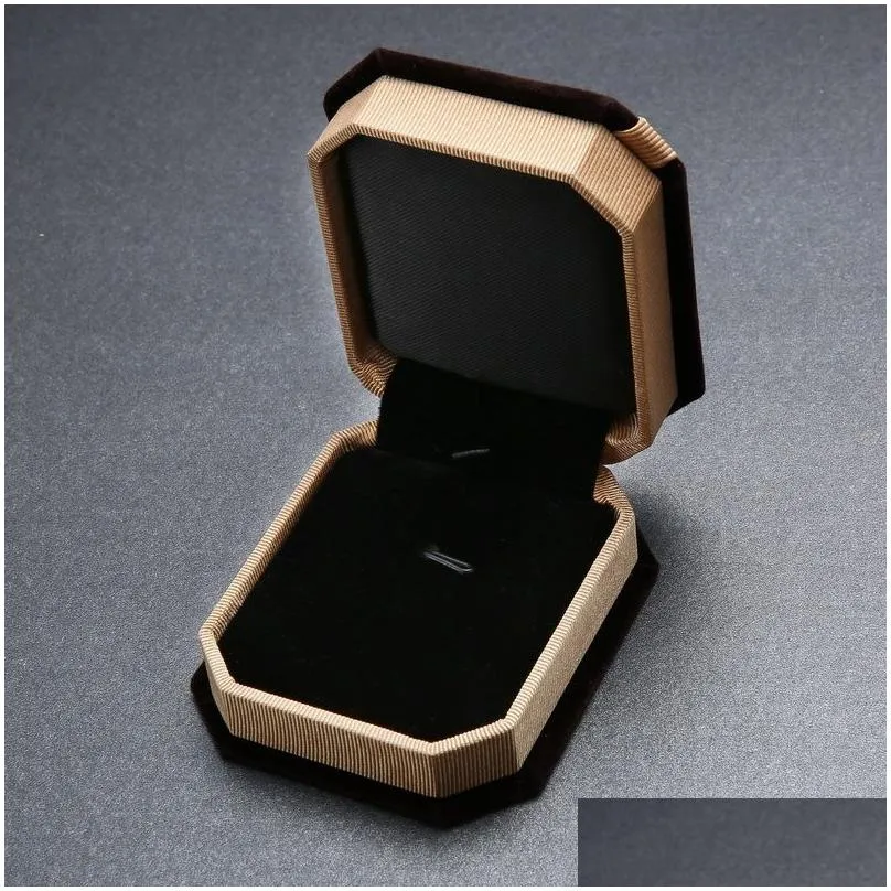 Jewelry Boxes High Quality P Veet Engagement Wedding Necklace Deluxe Gift Box Pendant Storage Holder Drop Delivery Packing Display Dhtdn