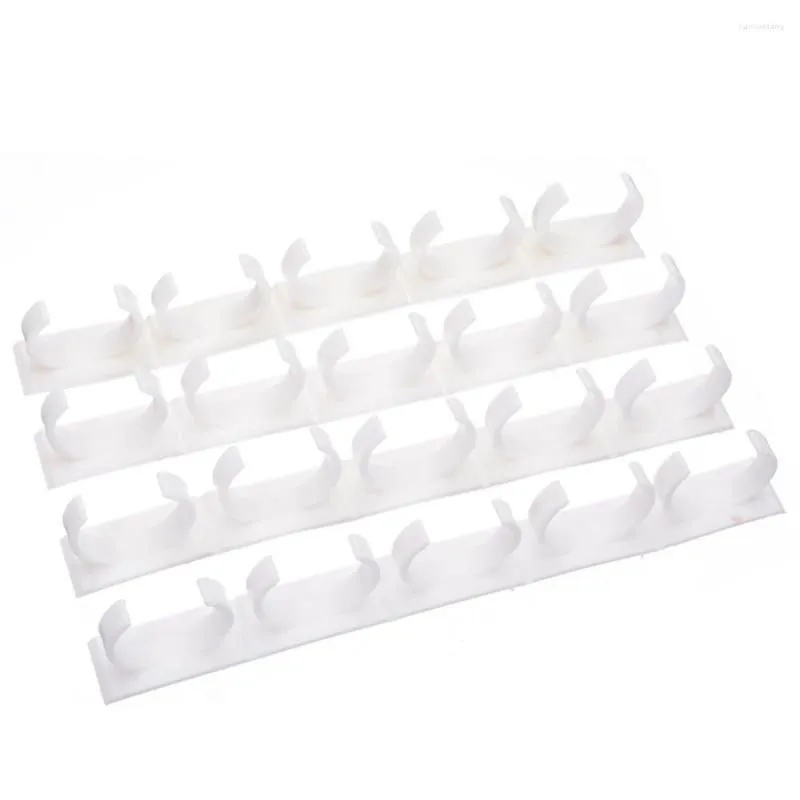 Hooks 4 Sets 20Racks Kitchen Clip Strips Spice Gripper Jar Rack Storage Holder Wall Cabinet Door Spices